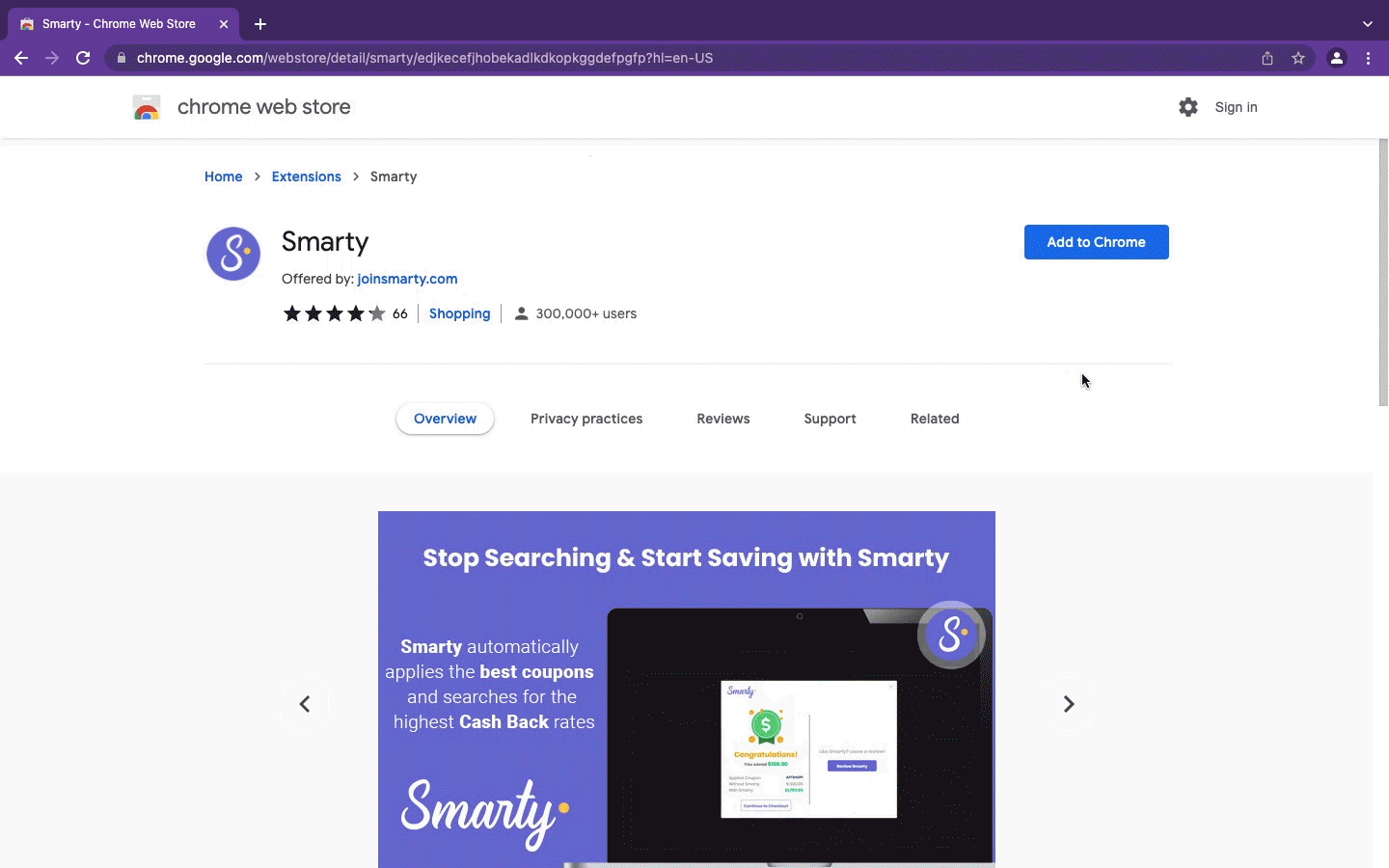 Smarty - My Account